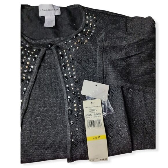 Alfred Dunner Black Layered Sweater Size Medium NWT - Picture 3 of 9